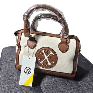 Christian Lacroix CXL Natural Cognac Sydney Micro Barrel Bag NWT
